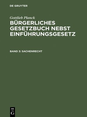 cover image of Sachenrecht